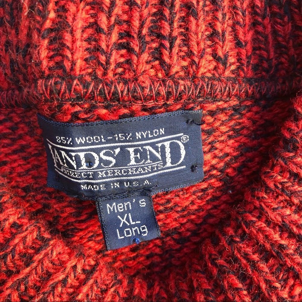 vintage 1980’s 1990’s Lands’ End rag wool sweater - Picture 2 of 4